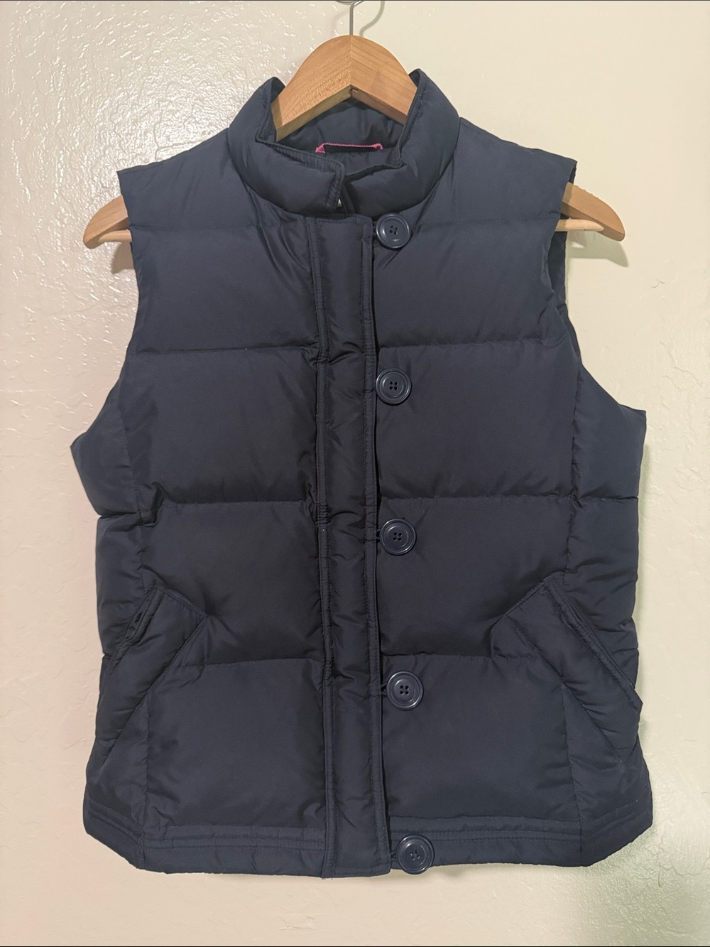J. Crew Navy Blue Down Puffer Vest Size S